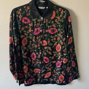 Vintage 90s LAURA ASHLEY SILK Light Weight Blazer